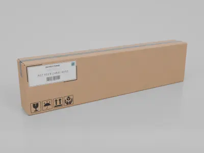 Cardboard Box R-182 - Rigged and Customizable Low-poly 3D model