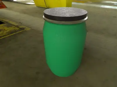 Industrial Plastic Barrel Low-poly 3D model purchase