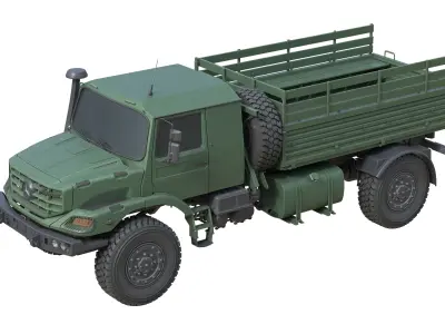 Mercedes Benz Zetros Truck Mercedes-Benz Zetros Low-poly 3D model