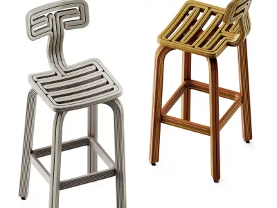 Kooij Chubby Bar Stool 3D model