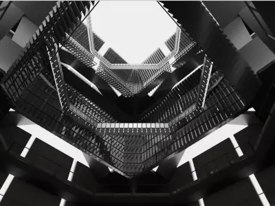 Brutalist Industrial Building 17 Low-poly 3D model