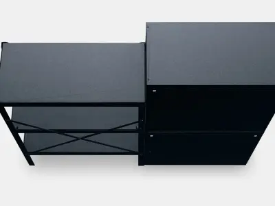 BROR shelf with cupboard Low-poly 3D model