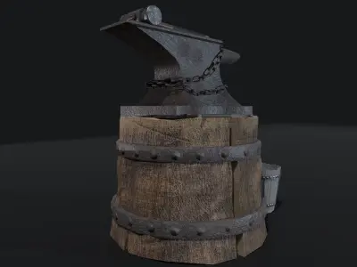 Anvil Forge Pack Low-poly 3D model