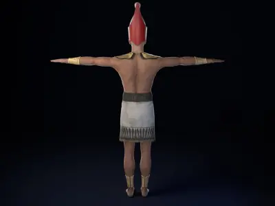 Pharaoh Rigged Low-poly 3D model