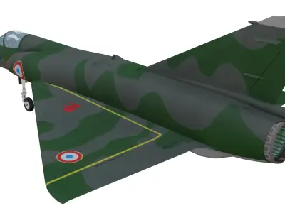 Dassault Mirage IIIE Low-poly 3D model