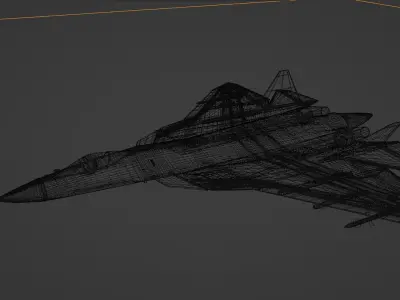 Su 57 Fighter jet 3D model