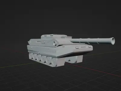 The Battle Tank Low-poly 3D model
