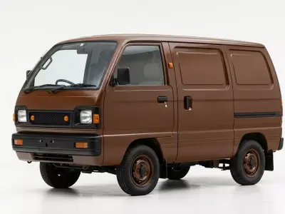 Vintage Compact Commercial Cargo Van 3D model