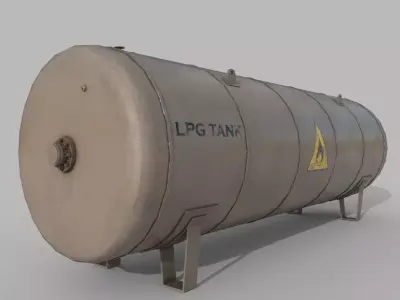 Lpg Storage Tank Old Low-poly 3D model