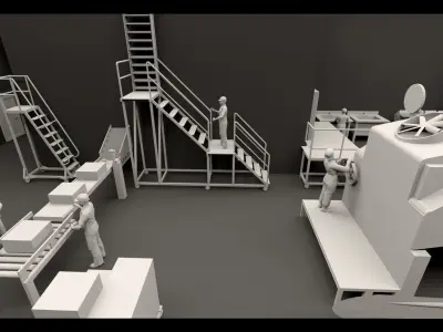 Interior Factory- Vol 06- High detail 3d models 3D model