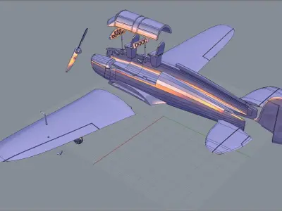 Plane  MSrE  M-24 M25 Nebulo 3D model