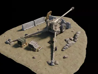 Warzone - artillery 3D model