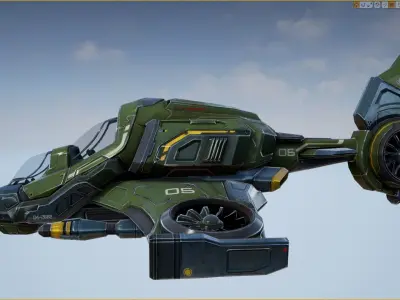 Scout Spaceship - game model Low-poly 3D model