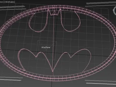 batman logo animated  Low-poly 3D model