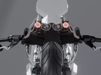 Futuristic Sci-Fi Bike 3D model