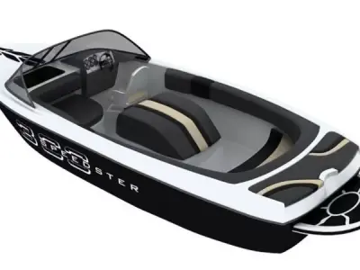 canoe model 3d speed boat Low-poly 3D model