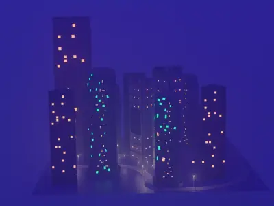 Futuristic City Free 3D model