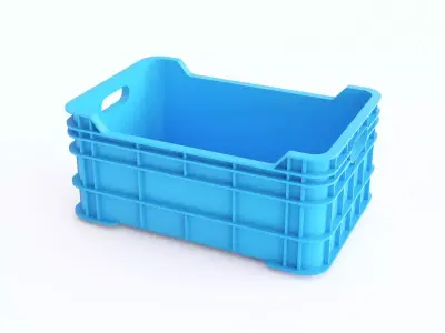 Plastic crate 09 3D model