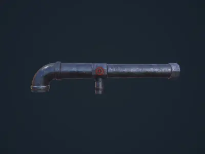 LeadPipe metal pipe Low-poly 3D model