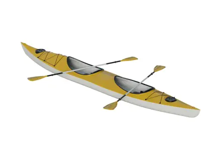 Kayak 02 Low-poly 3D model
