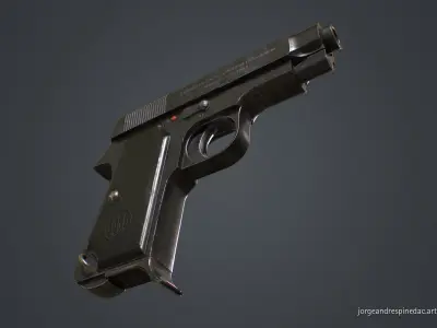 Beretta Pistol 1934 - Game Ready Low-poly 3D model