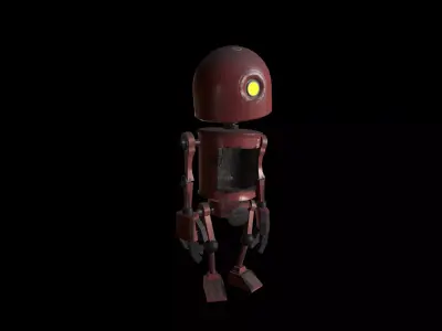 Robot Free low-poly 3D model 2
