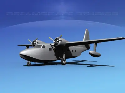 Grumman G-73 Bare Metal  3D model