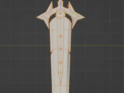 Lowpoly sword handpainted textures Free low-poly 3D model