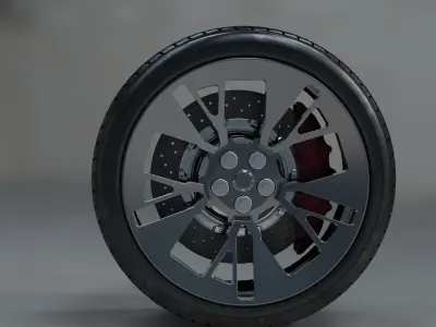 wheel rims car racer auto garage  3D model