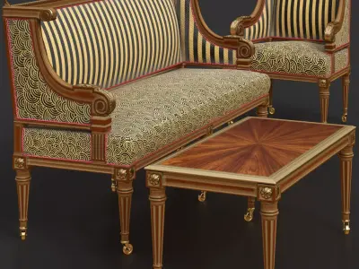 Set classic BELLONI 3D model