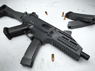 Scorpion Evo 3 A1 Low-poly 3D model