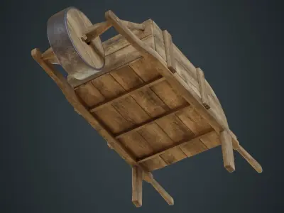Wheelbarrow 3A Low-poly 3D model