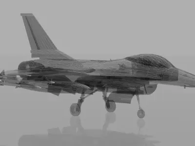 Falcon Fighter Jet 178G - Premium edition  Low-poly 3D model