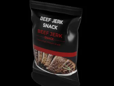 Snacks Beef Jerky 3D model