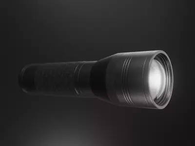 LED Minature Tactical Flashlight  3D model