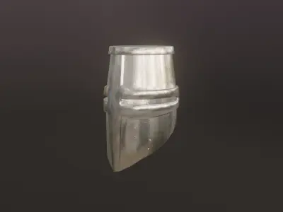 Medieval great helmet - medieval helmet Low-poly 3D model