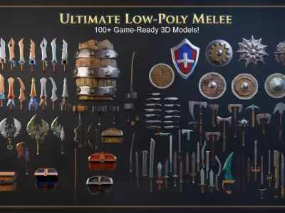 Ultimate Melee Armory 100 Low Poly 3D Models Low-poly 3D model