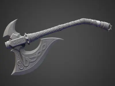 Viking Tomahawk axe  High poly model 3D model