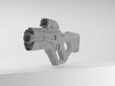 Futuristic Gun Low-poly 3D model buy