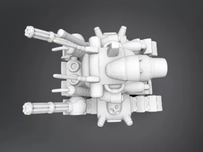 Slug Tank Scale model 3D print model