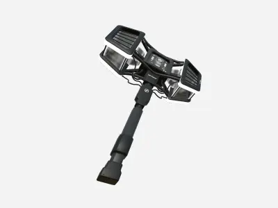 SciFi War Hammer A07 Black White - Sci Fi Weapon Design Low-poly 3D model