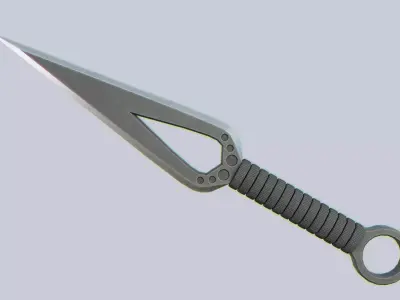 Kunai Low-poly 3D model 2