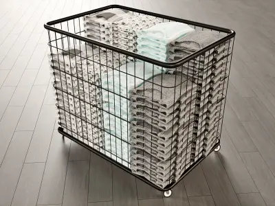 Industrial Goods Transport Trolley 3D model 3D model
