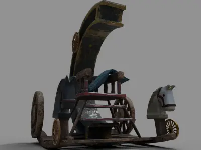 Minbo Rocking Chair Low-poly 3D model