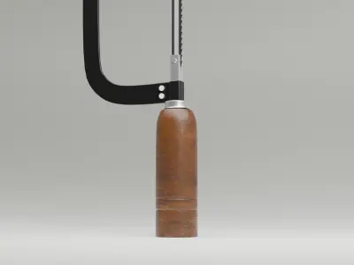 Adjustable Hacksaw Fame with handle  Free 3D model