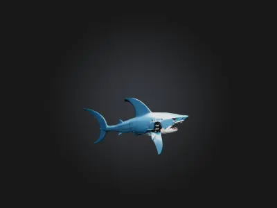 RoboShark Model Low-poly 3D model