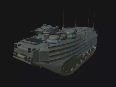 AAVP7A1 Amphibious Tracked Vehicle Low-poly 3D model