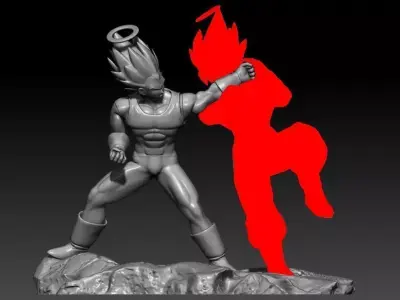 Vegeta VS Goku second part Vegeta 3D print model 3D print model
