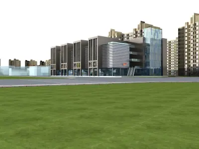 Commercial Building 3D model 13