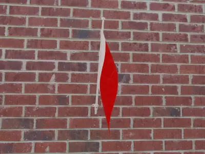 Flag of Ajman 3D model